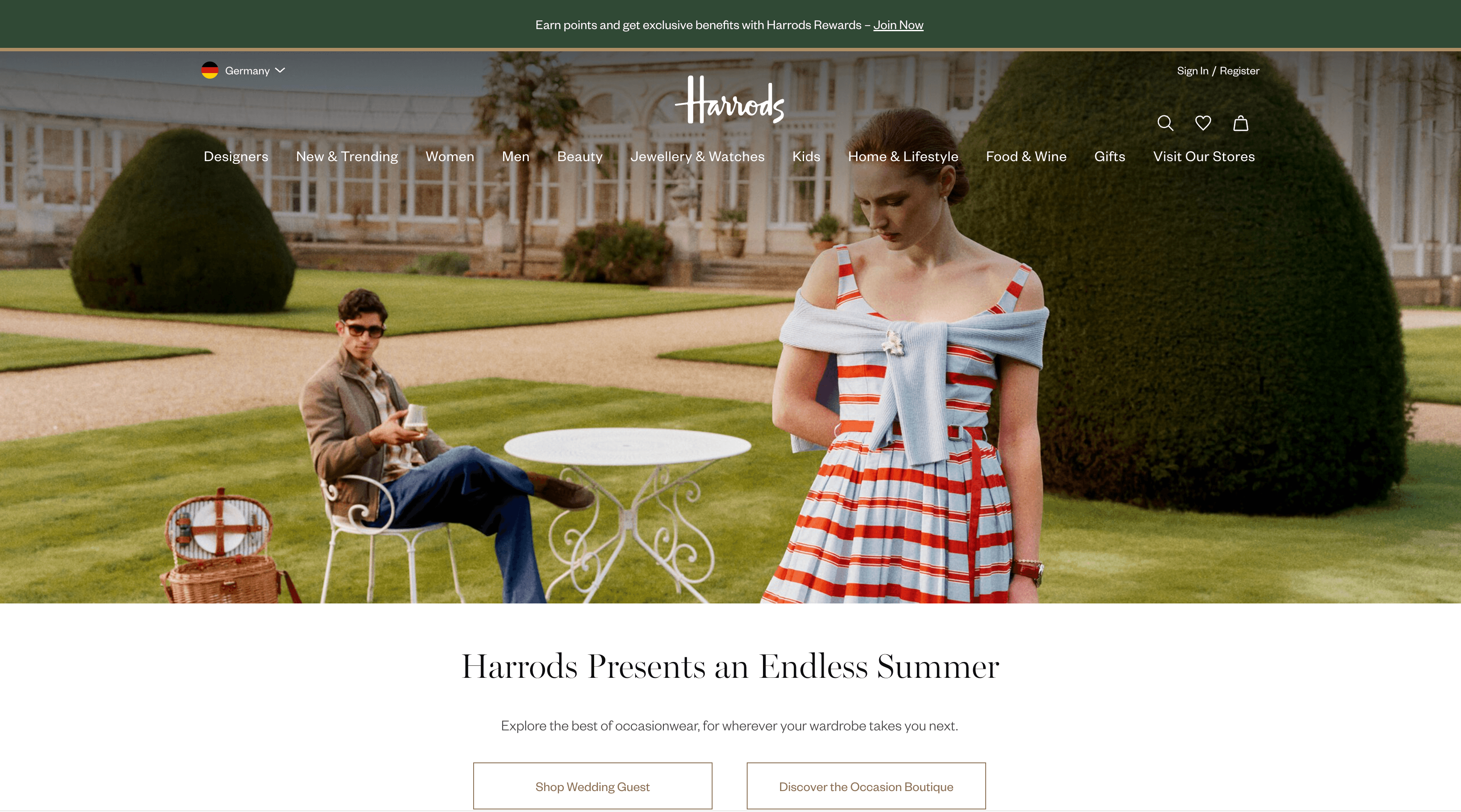 Harrods project screenshot